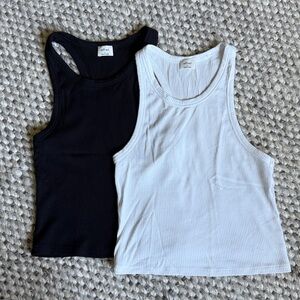 Wilfred White & black Ribbed Tank Top